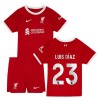 Virallinen Fanipaita + Shortsit Liverpool 2023-24 Luis Diaz 23 Kotipelipaita - Lasten